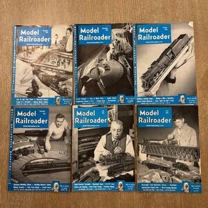 6 Vintage Model Railroader Magazines 1951 Lot June July Sept Oct Nov Dec Train